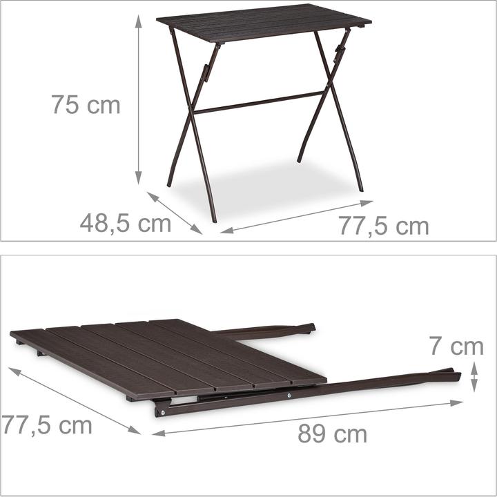 Actual product image Relaxdays Garden table (77.50 cm)