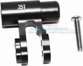 Actual product image GPM aluminium standard 25t servo horn-2pc set traxxas xmaxx 8s / black