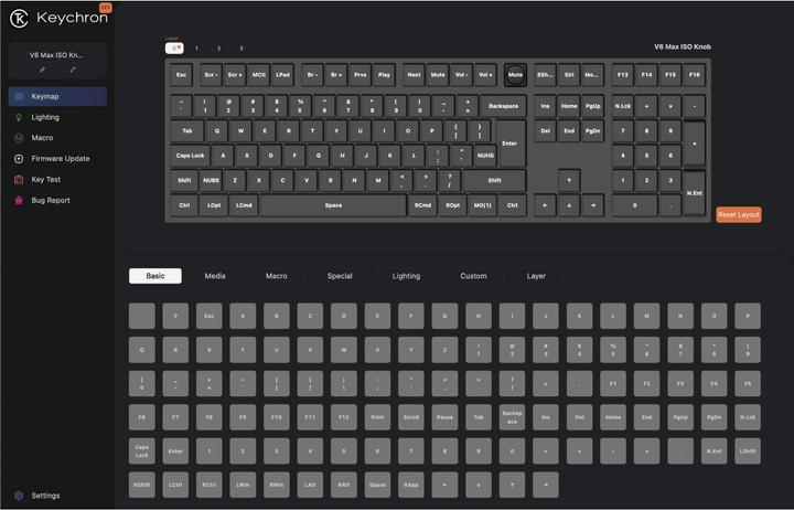 Produktbild Keychron V6 Max (CH, Kabellos, Kabelgebunden)