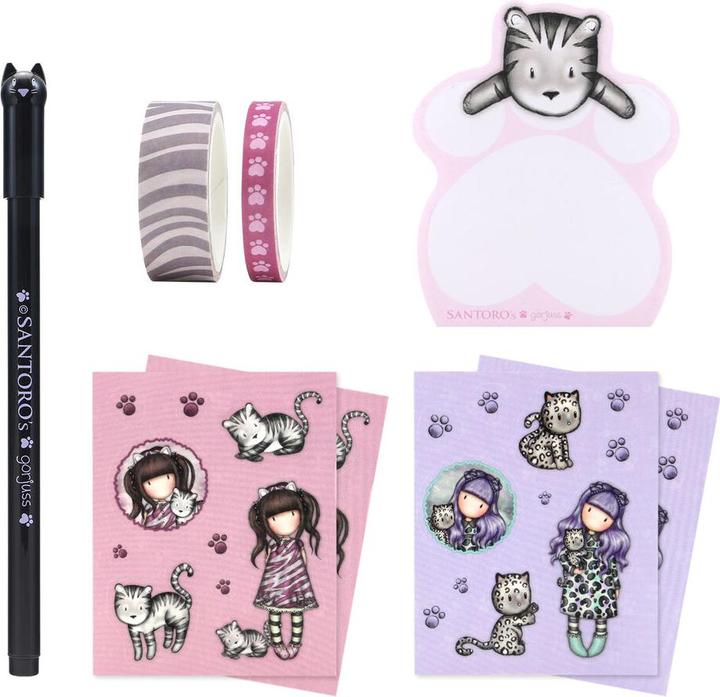 Actual product image Gorjuss Stationery set Ruby wild pink grey (Pink grey)