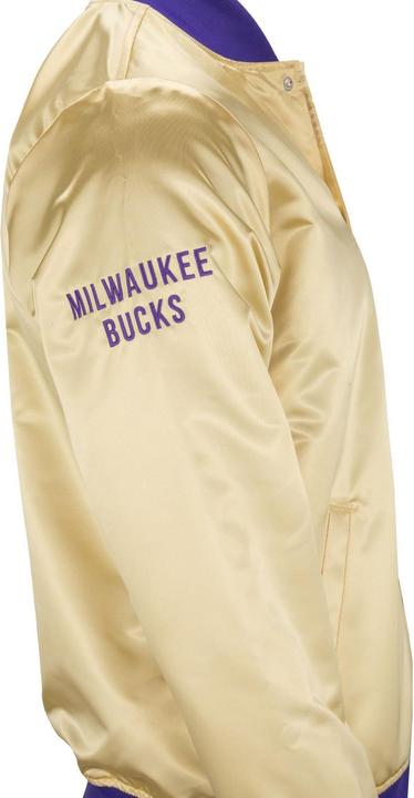 Produktbild Mitchell & Ness M&N Lightweight Satin Jacke - Milwaukee Bucks gold - L (L)