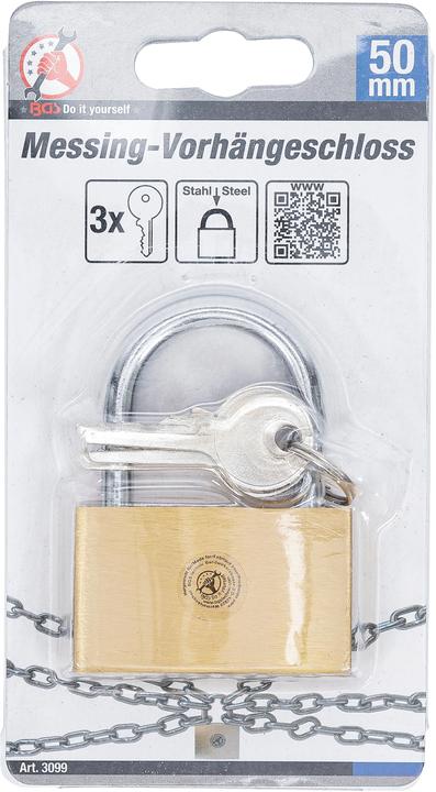 Productafbeelding BGS Messing hangslot | 50 mm