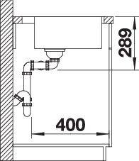Actual product image Blanco Andano 400/400-IF/A (Top-mounted sink, 86.50 cm, 50 cm)