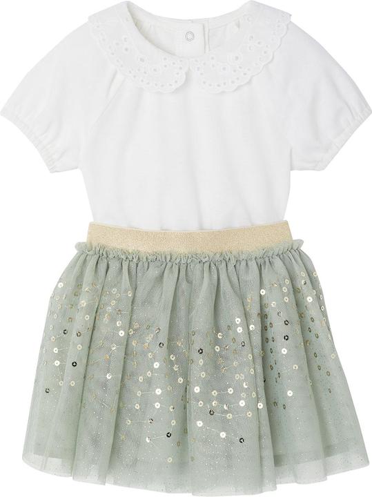 Image du produit Vertbaudet Festliches Mädchen Baby-Set: Blusenshirt & Tüllrock (80)