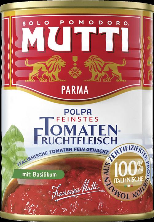 Mutti Tomatenfruchtfleisch mit Basilikum (400 g)