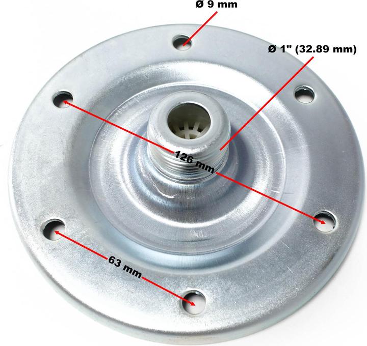 Produktbild Wiltec Ersatzteil Flansch DN 25 1" (33mm) für Druckkessel 24 50 80 100 L Membrankessel