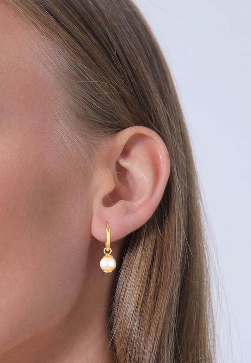 Produktbild Elli Ohrringe Creolen Süsswasserperle Einhänger 925 Silber (925 Sterling Silber)