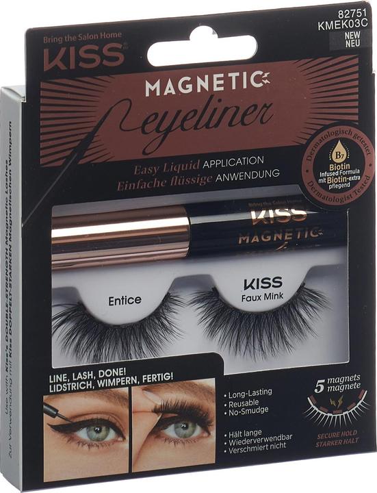Immagine prodotto KISS Kit magnetico per eyeliner e ciglia - Entice (Ciglia artificiali)