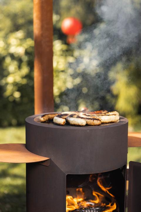Image du produit Feu du Jardin Poêle à fondue et d'extérieur Deluxe rouille