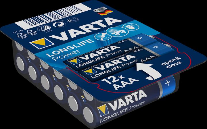 Actual product image Varta LONGLIFE Power Box (12 pcs., AAA, 1260 mAh)
