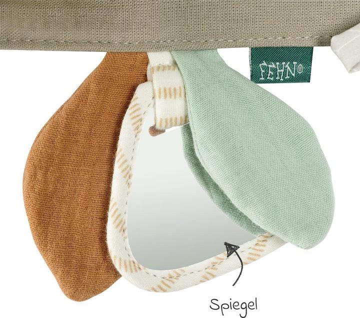 Immagine prodotto Fehn Kinderwagenketten Kinderwagenkette mit Rassel & Quietsche - Esel & Schaf