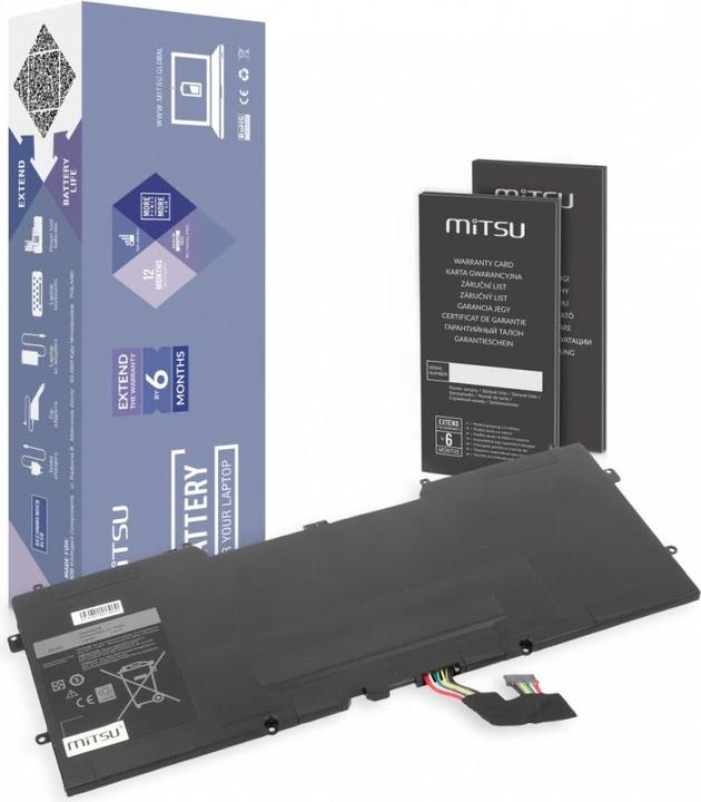 Produktbild Mitsu Akku für Dell XPS 13 (9333) 7400 mAh (55 Wh) 7 4 - 7 6 Volt (4 Zellen, 7400 mAh)