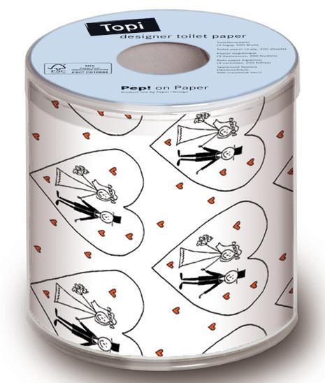 Image du produit Paper + Design Papier hygiénique Rouleaux de mariage, 3 plis, blanc (1 x)