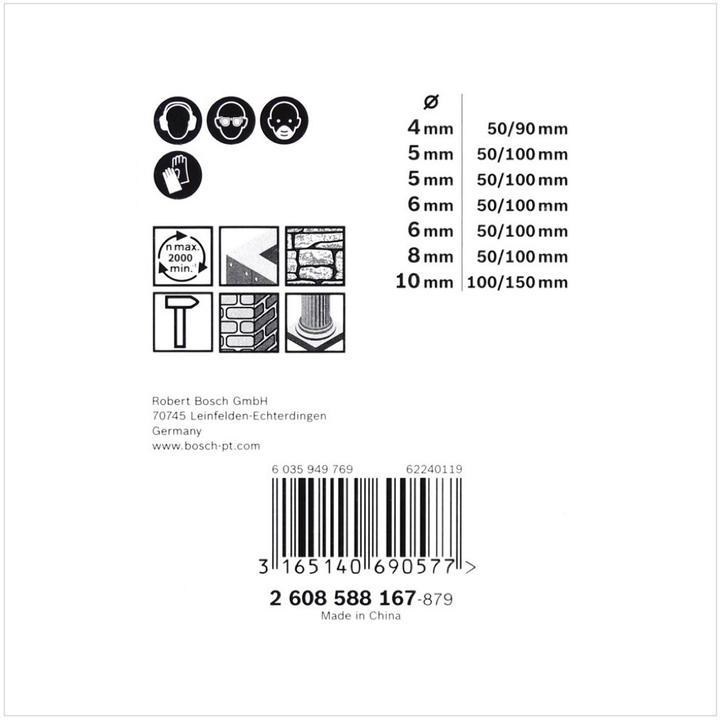 Produktbild Bosch Professional Zubehör 7-tlg. CYL-5 Betonbohrer-Set, Robust Line, 4–10 mm (4, 5, 6, 8, 10 mm)