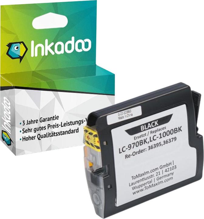 Actual product image Inkadoo Printer Cartridges Compatible with Brother LC-970BK XL Ink Cartridge, Black Black (FC)