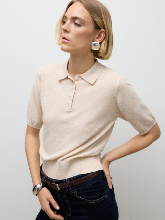 Actual product image Vero Moda AWSIKITA Gestricktes Poloshirt Polo (L)