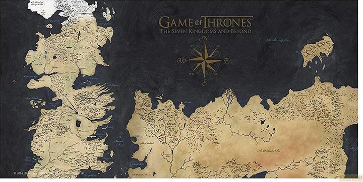 Produktbild NoName GAME OF THRONES - Impression en Verre - Westeros Map - 60X30 cm