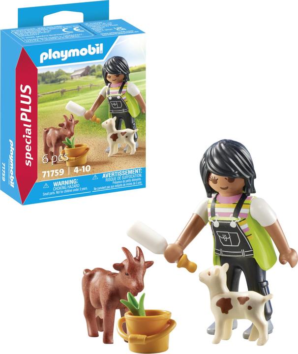 Image du produit Playmobil 71759 Femme avec chèvres (71759, Playmobil Special Plus)