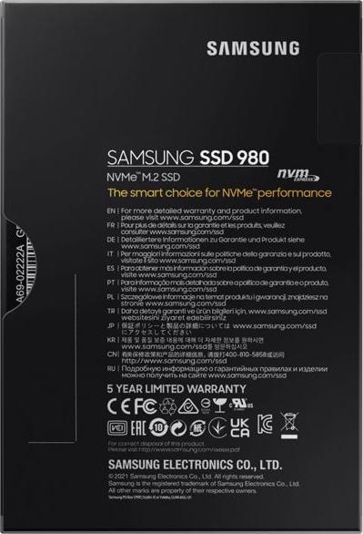 Produktbild Samsung SSD 980 (1000 GB, M.2 2280)