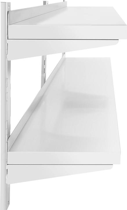 Actual product image Royal Catering Stainless Steel Wall Shelf - 2 shelves - 40 x 140 cm (140 x 40 cm)