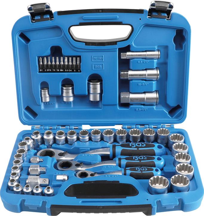 Actual product image BGS Go-Through Socket Set | Gear Lock | 4.5 - 25 mm | 52 pcs. (18 mm, 17 mm, 20 mm, 13 mm, 15 mm, 19 mm, 16 mm, 21 mm, 22 mm, 14 mm)