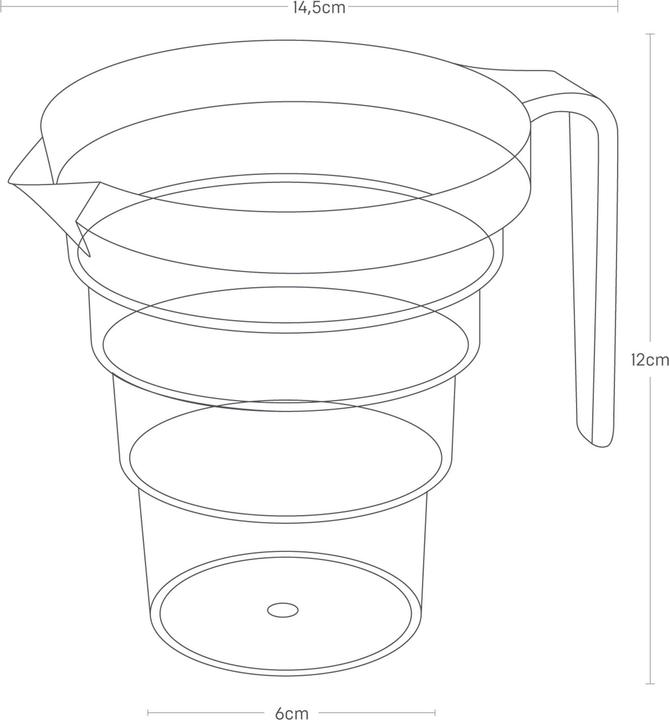 Actual product image Yamazaki Measuring jug (500 ml) LAYER (500 ml)
