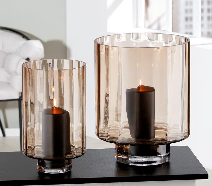 Actual product image Gilde Novus smoked glass H: 30 cm (1 x, 18 x 18 x 30 cm)