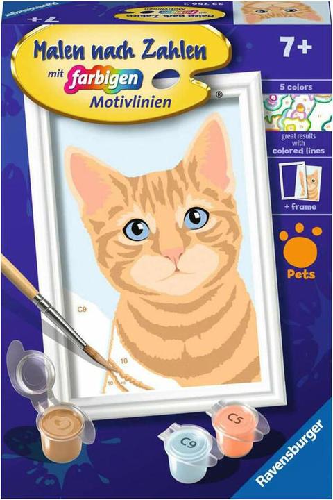Produktbild Ravensburger Malen nach Zahlen 23756 - Niedliche Katze - Kinder ab 7 Jahren