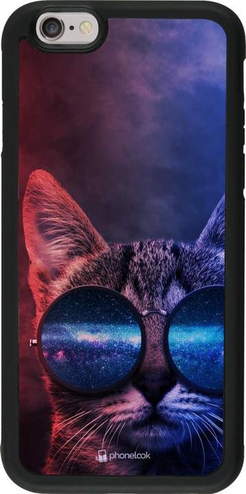 Image du produit PhoneLook Coque Silicone rigide noir Red Blue Cat Glasses (Apple iPhone 6)