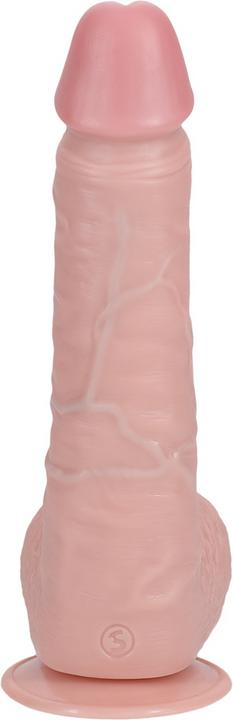 Actual product image RealRock Vibrating and Rotating Straight Cock with Balls - 8 / 20,5 cm - Flesh
