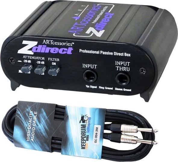 Actual product image ART Audio ART Z-Direct passive DI box with jack cable