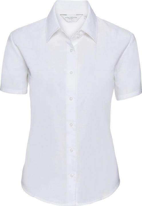 Russell Collection Easy Care Oxford Bluse Kurzarm