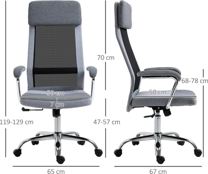 Produktbild Vinsetto Bürostuhl ergonomisch und mit hoher Rückenlehne