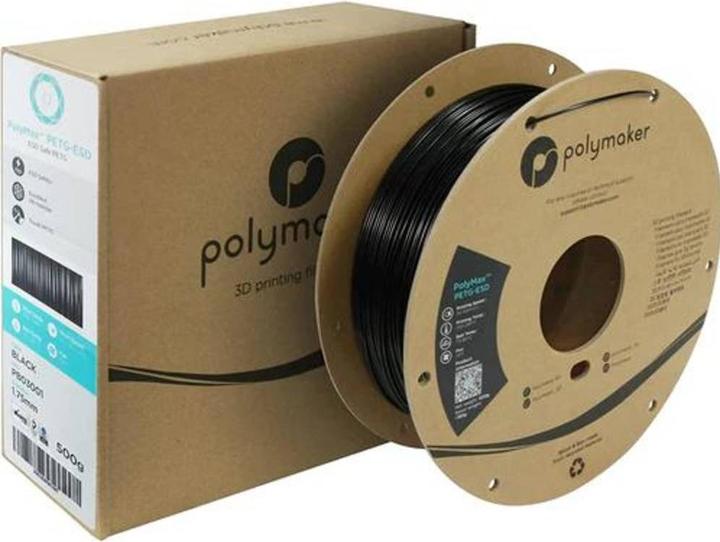 Produktbild Polymaker PolyMax PETG-ESD (PETG, 1.75 mm, 500 g, Schwarz)
