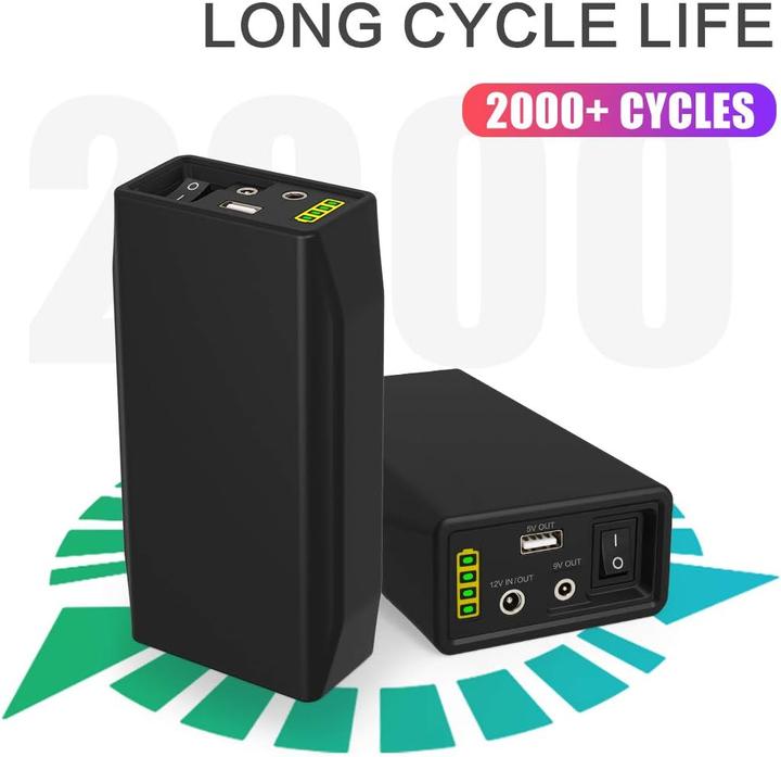 Immagine prodotto TalentCell Powerbank 12,8V, 6,5Ah, 82,2Wh con caricatore (6500 mAh, 276480000 W, 82.20 Wh)