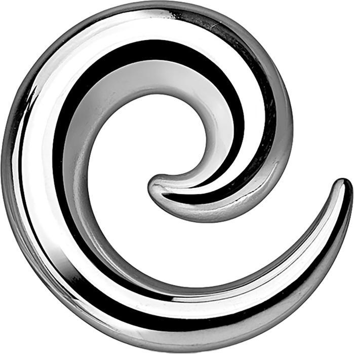 Actual product image Star Piercing Expansion spiral silver (without brass, Surgical steel 316L)