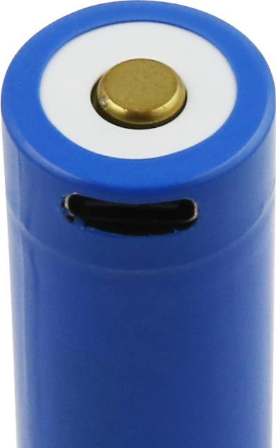 Immagine prodotto AccuCell Cella rotonda 18650, ioni di litio, 3,7V, 2600mAh, 9,6Wh, con porta di ricarica USB-C (1 pz., 18650, 2600 mAh)