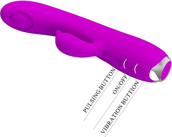 Actual product image Pretty Love Regina Vibe and Wave Functions USB Silicone Purple