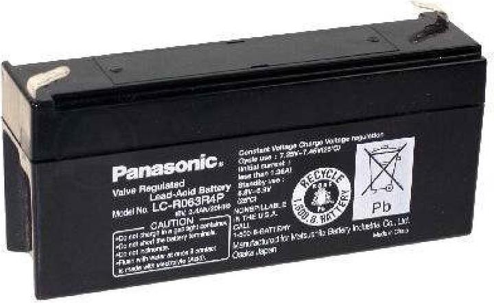Produktbild Panasonic Akku LC-R061R3PG Blei Akku 6 Volt 1,3Ah mit 4,8mm Steckkontakten (6 V)