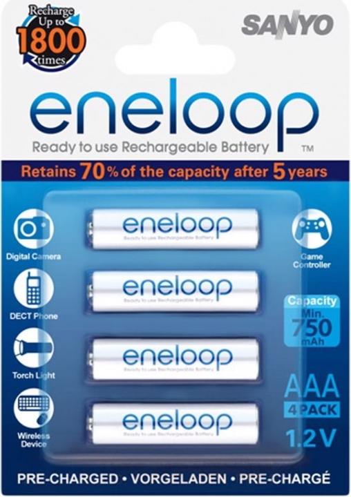 Actual product image Panasonic Battery HR-4UTGB blister pack with 4 AAA eneloops (4 pcs., AAA, 800 mAh)