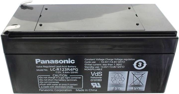Produktbild Panasonic Akku LC-R123R4PG Akku 12 Volt 3,4Ah mit Faston F1-Anschluss 4,8mm Steckkontakten (12 V)