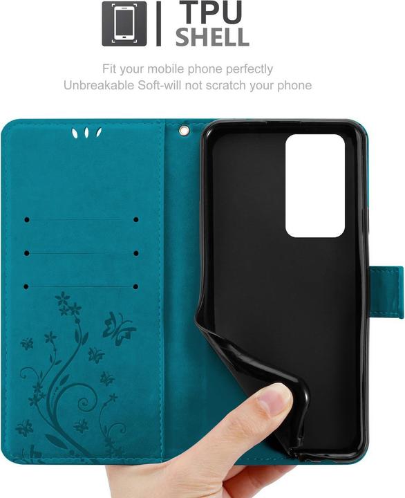 Actual product image Cadorabo Flower Book Cover (Huawei P40 Pro)