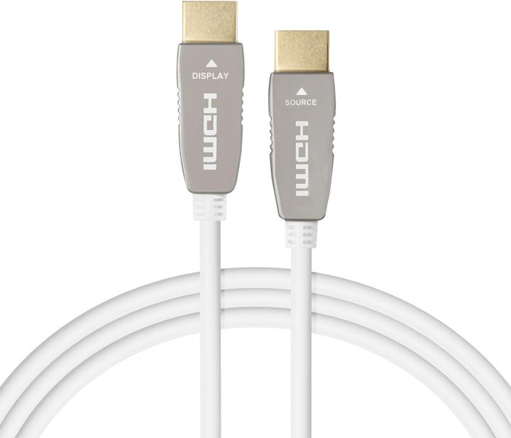 Image du produit Celexon Câble UHD Optical Fibre HDMI 2.0b Active 20m blanc (20 m, HDMI)
