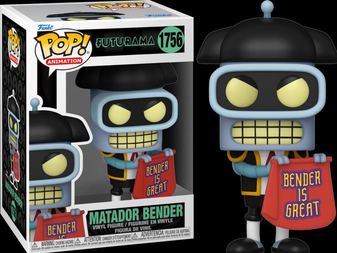 Actual product image Funko Futurama Pop! Animation Vinyl Figur Bender (Matador) 9 cm
