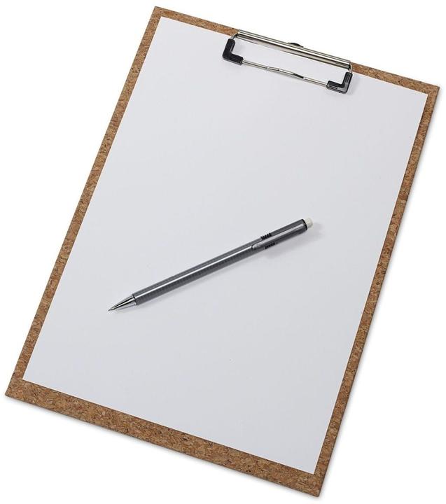 Actual product image Maul Clipboard cork, made of cork, A4 portrait clamp made of metal, clamp width: 8 mm, flat bracket clamp