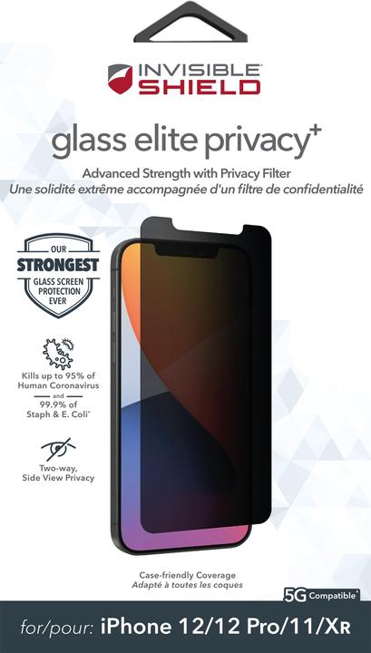 Produktbild Zagg InvisibleShield Glass Elite Privacy+ Apple (e) (1 Stück, Realme 12 Pro+, Apple iPhone 12)