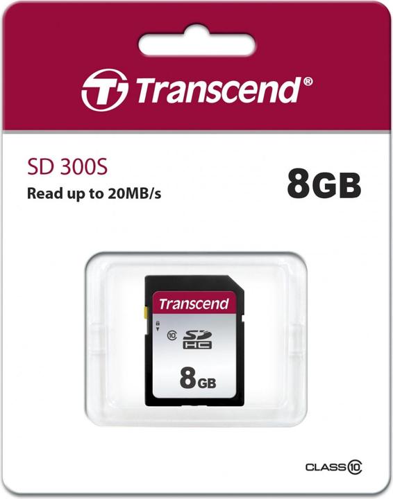 Produktbild Transcend SDHC 300S 8GB Class 10 (8 GB, SDHC, U1, UHS-I)