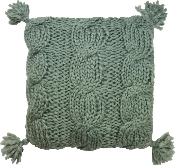 Image du produit Hoff Interieur Gstaad vert menthe Housse de coussin tricotée 45x45cm (1 pièce) (45 x 45 cm)