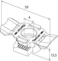 Actual product image Fischer Sliding nut FSM Clix P 8 (M8)