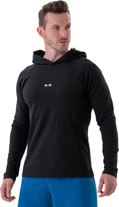 Nebbia Long-sleeve T-shirt with a hoodie 330 black